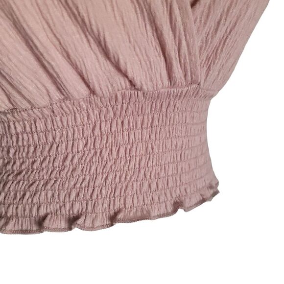 Urban Outfitters Women's Pink Crop Top Small Smocked band - Picture 9 of 12